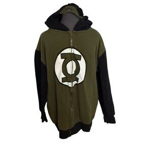 Green Lantern Zip-Up Hoodie Mens L